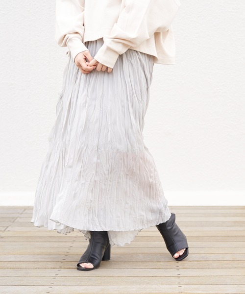 Chico（チコ）の「ワッシャークリンクルアシメスカート（スカート・レディース・ライトベージュ/ミント/ブラック・FREE）」の20枚目の写真