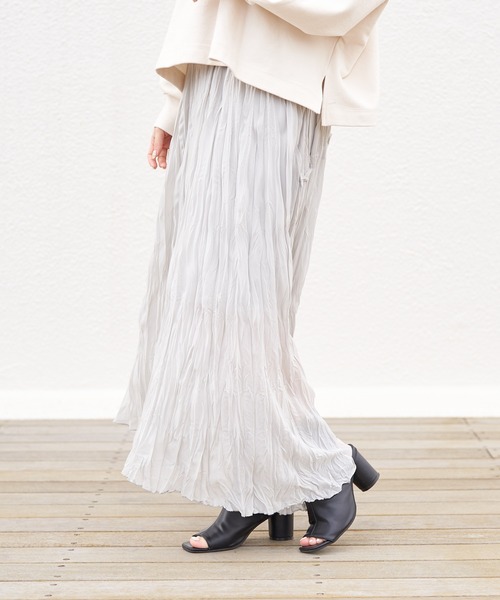 Chico（チコ）の「ワッシャークリンクルアシメスカート（スカート・レディース・ライトベージュ/ミント/ブラック・FREE）」の21枚目の写真