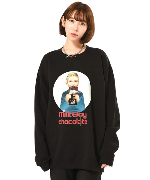 MILKBOY PSYCHIC SWEATS サイキック ブラック　L オンラインファッション - milkboy psychic sweats サイキック
