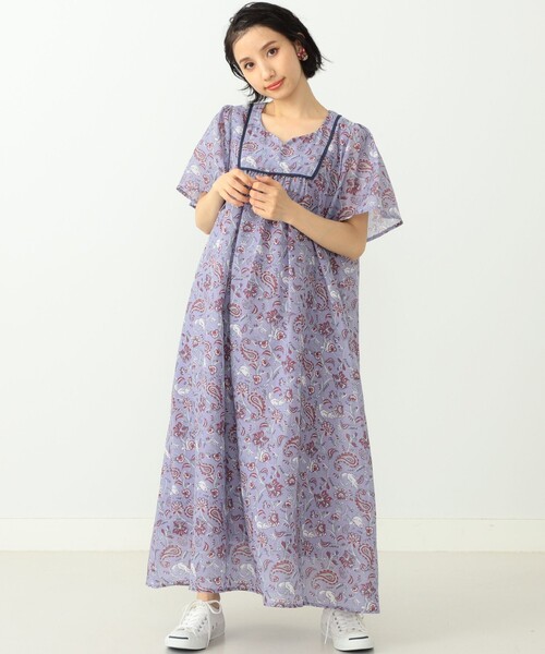 mmts ロングワンピース 猫 マミタス ペイズリー mmts（マミタス）の「mmts / 猫ペイズリー ロングワンピース
