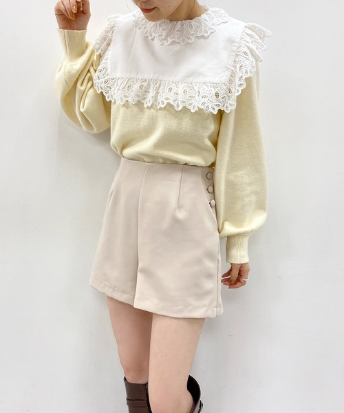 one after another NICE CLAUP(ワンアフターアナザーナイスクラップ)の「サイドボタンショートパンツ(その他パンツ・レディース・ブラック/ブラック系その他/グレー系その他/ベージュ・FREE)」の8枚目の写真