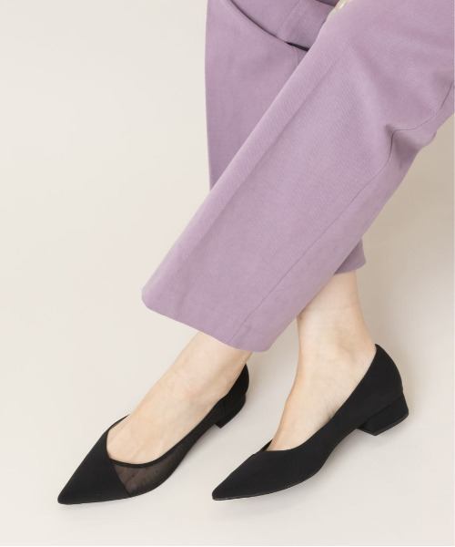 RANDA（ランダ）の「ソフト アシンメトリーデザインポインテッドトゥメッシュパンプス（パンプス・レディース・シルバー/ブラック/パープル・24.5/22.5/23/23.5/25/24）」の17枚目の写真