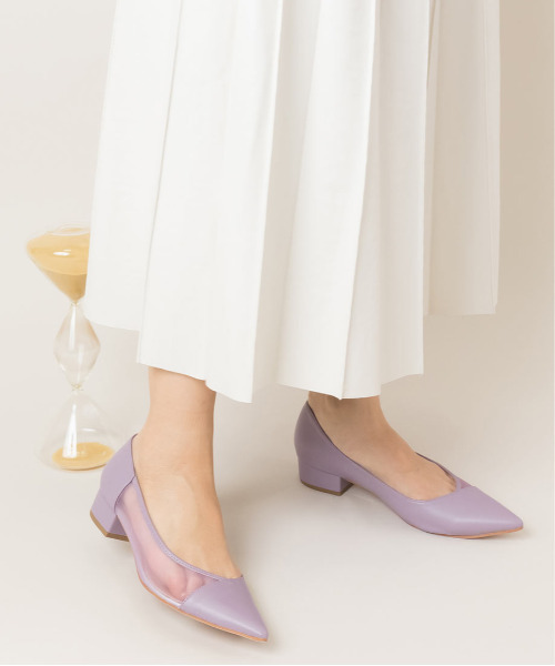 RANDA（ランダ）の「ソフト アシンメトリーデザインポインテッドトゥメッシュパンプス（パンプス・レディース・シルバー/ブラック/パープル・24.5/22.5/23/23.5/25/24）」の18枚目の写真