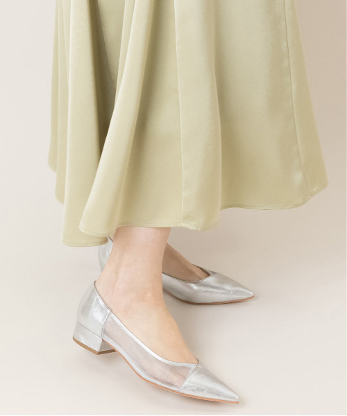 RANDA（ランダ）の「ソフト アシンメトリーデザインポインテッドトゥメッシュパンプス（パンプス・レディース・シルバー/ブラック/パープル・24.5/22.5/23/23.5/25/24）」の5枚目の写真