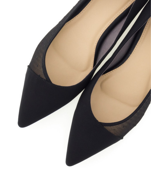 RANDA（ランダ）の「ソフト アシンメトリーデザインポインテッドトゥメッシュパンプス（パンプス・レディース・シルバー/ブラック/パープル・24.5/22.5/23/23.5/25/24）」の9枚目の写真