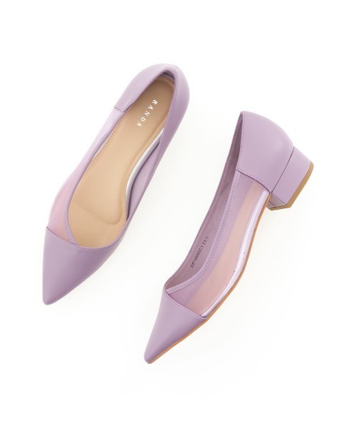 RANDA（ランダ）の「ソフト アシンメトリーデザインポインテッドトゥメッシュパンプス（パンプス・レディース・シルバー/ブラック/パープル・24.5/22.5/23/23.5/25/24）」の12枚目の写真