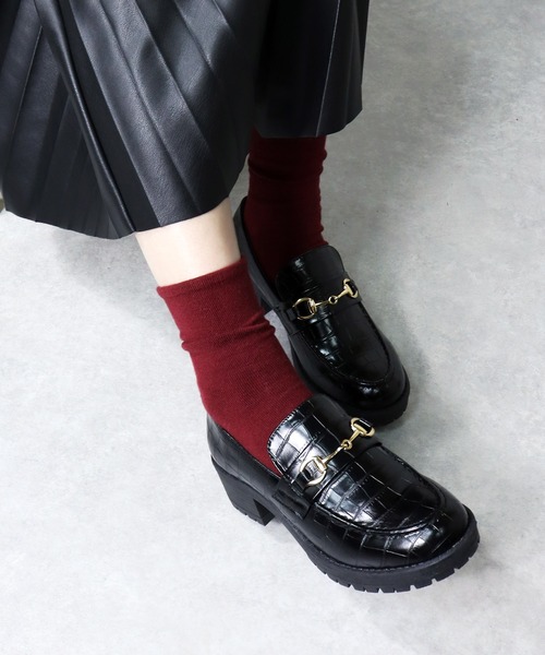 AAA+（サンエープラス）の「AAA / ビットモチーフ厚底ローファー(3584)　厚底軽量タンクソール（ローファー・レディース・ブラック/ブラック系その他/ダークブラウン/ブラック系その他2/アイボリー/グレイッシュベージュ/ブラック×ホワイト・35/40/39/36/37/38/41/42）」の12枚目の写真