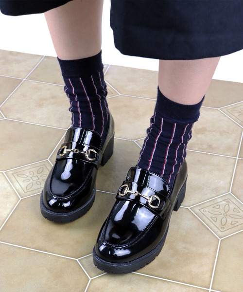 AAA+（サンエープラス）の「AAA / ビットモチーフ厚底ローファー(3584)　厚底軽量タンクソール（ローファー・レディース・ブラック/ブラック系その他/ダークブラウン/ブラック系その他2/アイボリー/グレイッシュベージュ/ブラック×ホワイト・35/40/39/36/37/38/41/42）」の14枚目の写真