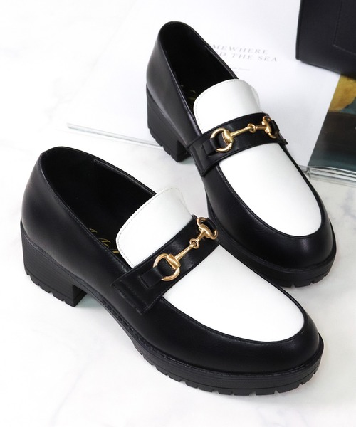 AAA+（サンエープラス）の「AAA / ビットモチーフ厚底ローファー(3584)　厚底軽量タンクソール（ローファー・レディース・ブラック/ブラック系その他/ダークブラウン/ブラック系その他2/アイボリー/グレイッシュベージュ/ブラック×ホワイト・35/40/39/36/37/38/41/42）」の17枚目の写真