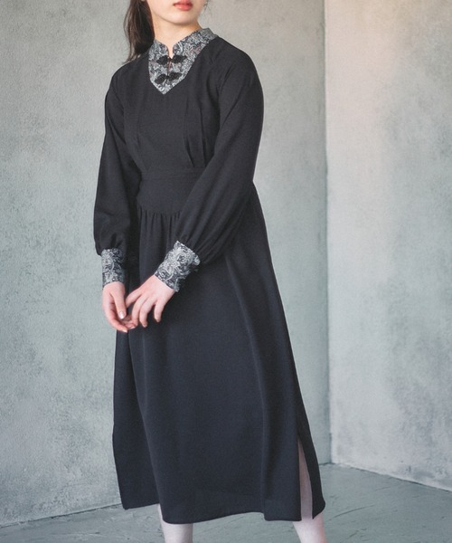 idem（イデム）の「chic china onepiece/シックチャイナワンピース（ワンピース・レディース・ブラック/レッド・FREE）」の8枚目の写真