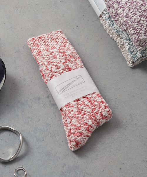 ANONYMOUSISM（アノニマスイズム）の「【ANONYMOUSISM】ライトスラブ クルー丈ソックス/アノニマスイズム（ソックス/靴下・メンズ・ラベンダー/グリーン系3/オレンジ系/カーキ/グレー/ブルー/ネイビー/アイボリー/グリーン系2/ブラウン/レンガ/グリーン系/オレンジ/パープル系その他/グリーン/マスタード/B/コーラル/グリーン系4/レッド/パープル/ベージュ/ブラック/バイオレット/カーキ系/オレンジ系その他/モスグリーン/ダークネイビー・25cm～27cm/23cm～25cm）」の22枚目の写真