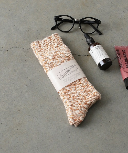 ANONYMOUSISM（アノニマスイズム）の「【ANONYMOUSISM】ライトスラブ クルー丈ソックス/アノニマスイズム（ソックス/靴下・メンズ・ラベンダー/グリーン系3/オレンジ系/カーキ/グレー/ブルー/ネイビー/アイボリー/グリーン系2/ブラウン/レンガ/グリーン系/オレンジ/パープル系その他/グリーン/マスタード/B/コーラル/グリーン系4/レッド/パープル/ベージュ/ブラック/バイオレット/カーキ系/オレンジ系その他/モスグリーン/ダークネイビー・25cm～27cm/23cm～25cm）」の21枚目の写真