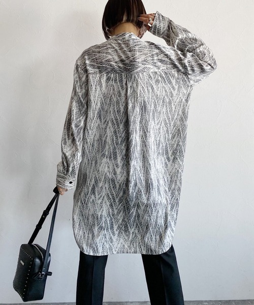 PAGEBOY(ページボーイ)の「【CORE】スモークパイソンチュニック(シャツ/ブラウス・レディース・オフホワイト/ブルー・FREE)」の9枚目の写真