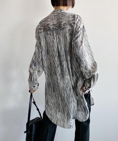 PAGEBOY(ページボーイ)の「【CORE】スモークパイソンチュニック(シャツ/ブラウス・レディース・オフホワイト/ブルー・FREE)」の18枚目の写真