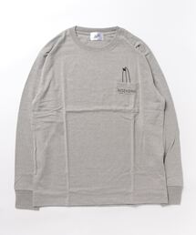 /Bl/天竺ポケット付き長袖Tシャツ バックプリント