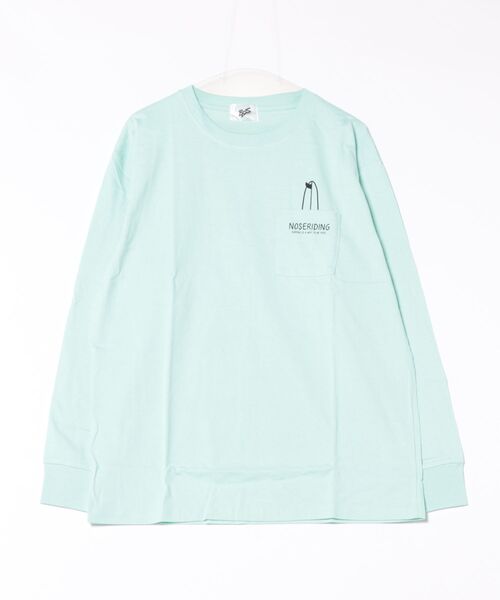 NO WAY(ノーウェイ)の「/Bl/天竺ポケット付き長袖Tシャツ バックプリント(Tシャツ/カットソー・メンズ・ホワイト/ベージュ/オレンジ/グリーン/グレー系/ブラック・LARGE/MEDIUM)」の5枚目の写真