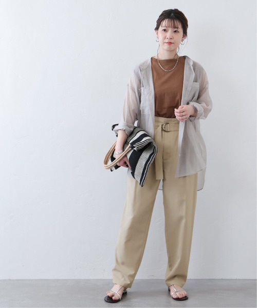 JOURNAL STANDARD（ジャーナルスタンダード）の「PCLツイルパンツ（その他パンツ・レディース・ベージュ/ブラック・36/40/38）」の8枚目の写真