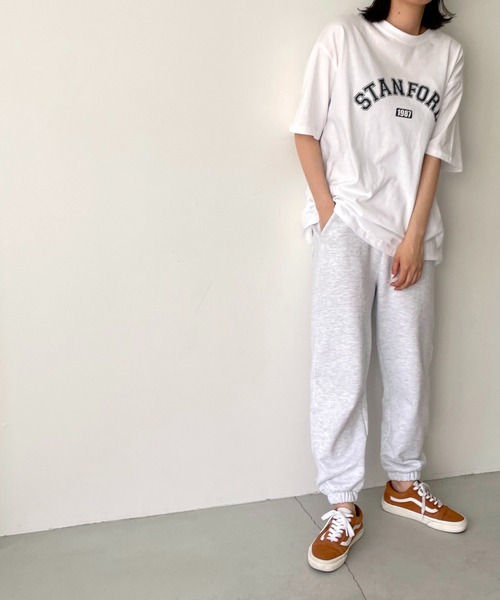 CANAL JEAN（キャナルジーン）の「via j(ヴィアジェイ) "STANFORD"半袖Tシャツ（Tシャツ/カットソー・レディース・ホワイト/ブラック/ヘザーグレー・ONE SIZE）」の2枚目の写真