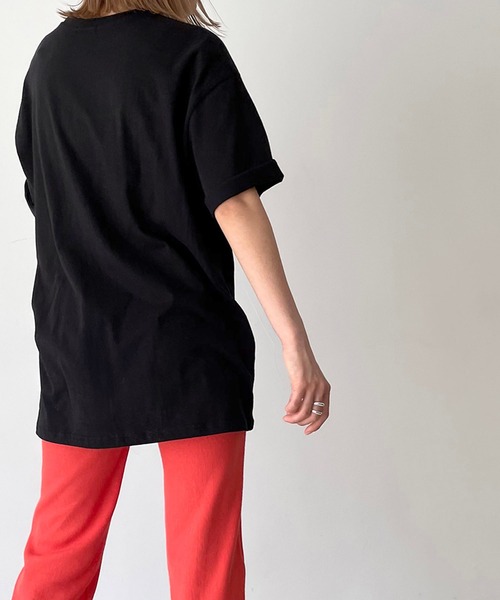 CANAL JEAN（キャナルジーン）の「via j(ヴィアジェイ) "STANFORD"半袖Tシャツ（Tシャツ/カットソー・レディース・ホワイト/ブラック/ヘザーグレー・ONE SIZE）」の8枚目の写真