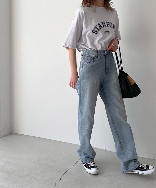 CANAL JEAN（キャナルジーン）の「via j(ヴィアジェイ) "STANFORD"半袖Tシャツ（Tシャツ/カットソー・レディース・ホワイト/ブラック/ヘザーグレー・ONE SIZE）」の11枚目の写真