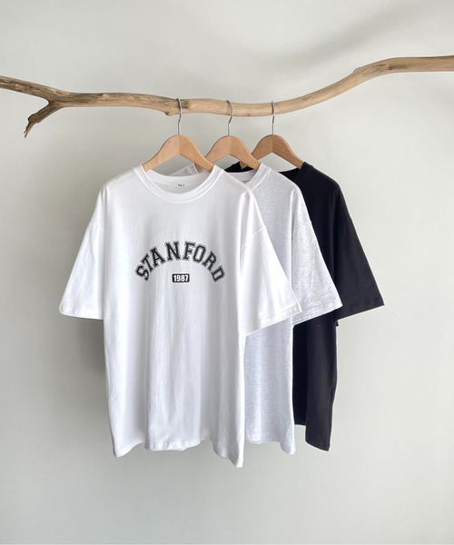 CANAL JEAN（キャナルジーン）の「via j(ヴィアジェイ) "STANFORD"半袖Tシャツ（Tシャツ/カットソー・レディース・ホワイト/ブラック/ヘザーグレー・ONE SIZE）」の13枚目の写真