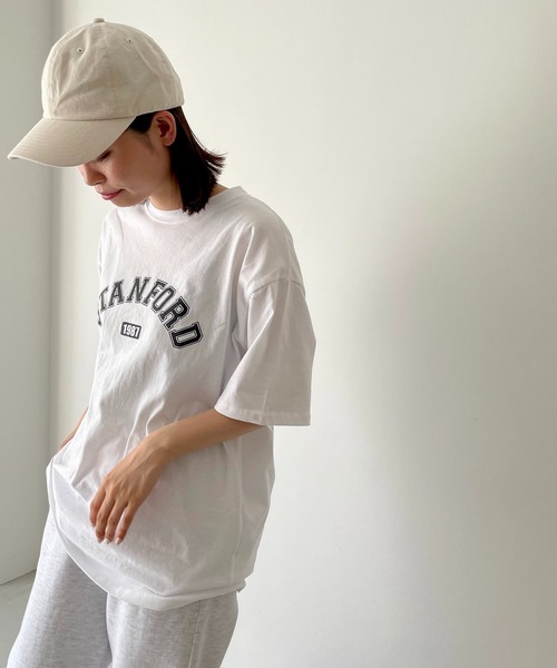 CANAL JEAN（キャナルジーン）の「via j(ヴィアジェイ) "STANFORD"半袖Tシャツ（Tシャツ/カットソー・レディース・ホワイト/ブラック/ヘザーグレー・ONE SIZE）」の17枚目の写真