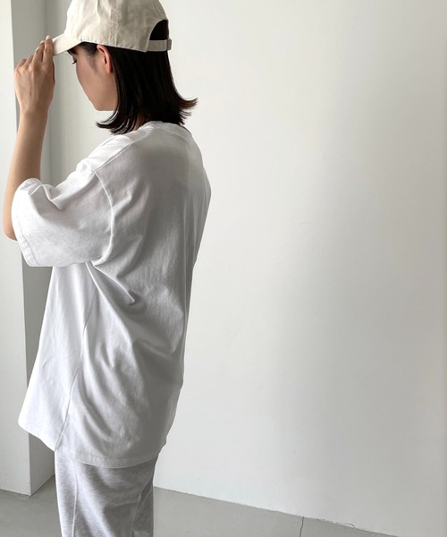 CANAL JEAN（キャナルジーン）の「via j(ヴィアジェイ) "STANFORD"半袖Tシャツ（Tシャツ/カットソー・レディース・ホワイト/ブラック/ヘザーグレー・ONE SIZE）」の19枚目の写真