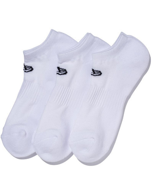 NEW ERA(ニューエラ)の「NEW ERA/ニューエラ ソックス ショート3足セット 11531690(ソックス/靴下・メンズ・ホワイト・25-27CM/21-23cm)」の1枚目の写真