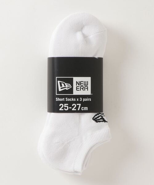 NEW ERA(ニューエラ)の「NEW ERA/ニューエラ ソックス ショート3足セット 11531690(ソックス/靴下・メンズ・ホワイト・25-27CM/21-23cm)」の4枚目の写真