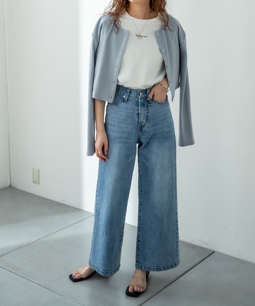 mystic（ミスティック）の「フロント刺繍Tシャツ（Tシャツ/カットソー・レディース・ブラック/オフホワイト/ベージュ/ホワイト系その他2/グレー系その他/グレー系その他2・FREE）」の18枚目の写真