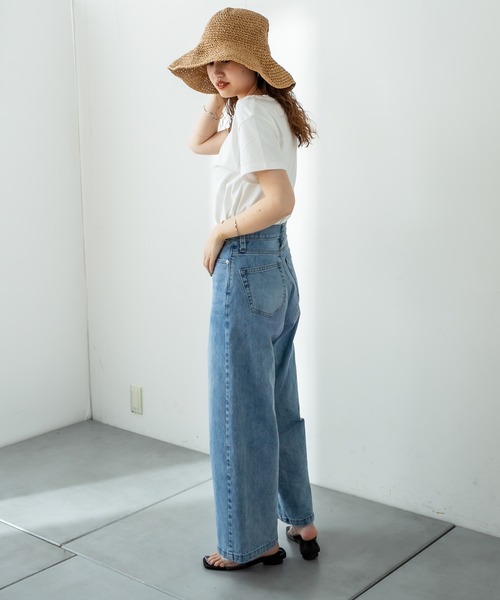 mystic（ミスティック）の「フロント刺繍Tシャツ（Tシャツ/カットソー・レディース・ブラック/オフホワイト/ベージュ/ホワイト系その他2/グレー系その他/グレー系その他2・FREE）」の12枚目の写真