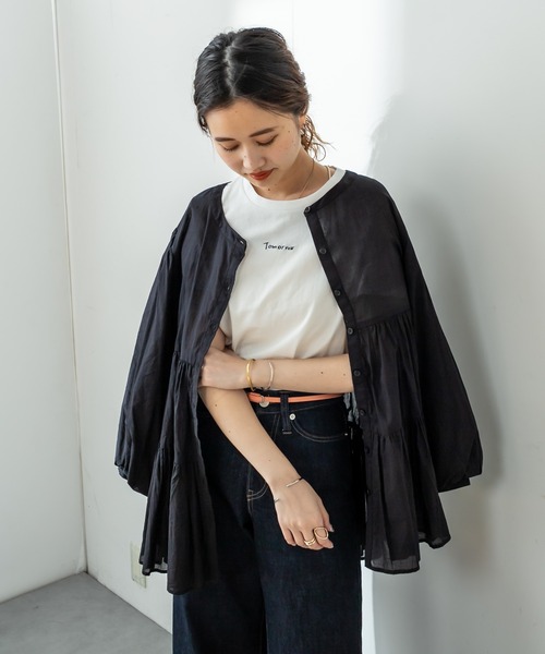 mystic（ミスティック）の「フロント刺繍Tシャツ（Tシャツ/カットソー・レディース・ブラック/オフホワイト/ベージュ/ホワイト系その他2/グレー系その他/グレー系その他2・FREE）」の14枚目の写真