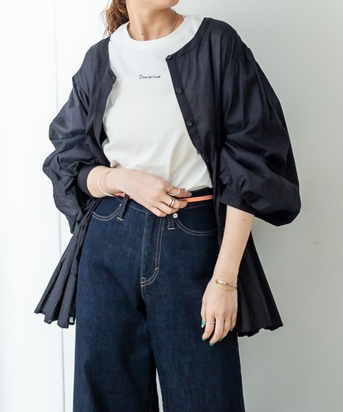 mystic（ミスティック）の「フロント刺繍Tシャツ（Tシャツ/カットソー・レディース・ブラック/オフホワイト/ベージュ/ホワイト系その他2/グレー系その他/グレー系その他2・FREE）」の19枚目の写真