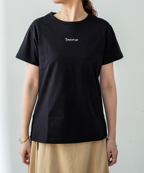 mystic（ミスティック）の「フロント刺繍Tシャツ（Tシャツ/カットソー・レディース・ブラック/オフホワイト/ベージュ/ホワイト系その他2/グレー系その他/グレー系その他2・FREE）」の16枚目の写真