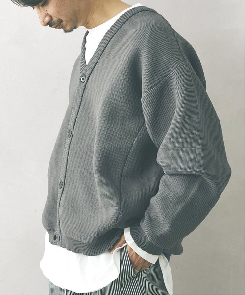 JOURNAL STANDARD relume（ジャーナルスタンダード　レリューム）の「【カーディガン+カットソー2点SET】リサイクルポリエステルニット（ニット/セーター・メンズ・ブラック/ベージュ/パープル/グレー/サックスブルー/ピンク/イエロー/グリーン・MEDIUM/LARGE）」の3枚目の写真