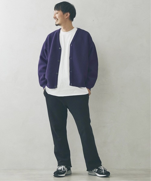 JOURNAL STANDARD relume（ジャーナルスタンダード　レリューム）の「【カーディガン+カットソー2点SET】リサイクルポリエステルニット（ニット/セーター・メンズ・ブラック/ベージュ/パープル/グレー/サックスブルー/ピンク/イエロー/グリーン・MEDIUM/LARGE）」の16枚目の写真