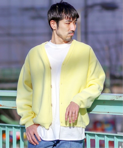 JOURNAL STANDARD relume（ジャーナルスタンダード　レリューム）の「【カーディガン+カットソー2点SET】リサイクルポリエステルニット（ニット/セーター・メンズ・ブラック/ベージュ/パープル/グレー/サックスブルー/ピンク/イエロー/グリーン・MEDIUM/LARGE）」の17枚目の写真