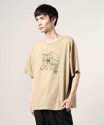 TOMandJERRY ビッグシルエットプリント半袖Tシャツ カットソー