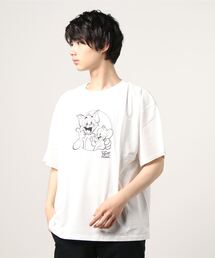 TOMandJERRY ビッグシルエットプリント半袖Tシャツ カットソー