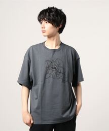 TOMandJERRY ビッグシルエットプリント半袖Tシャツ カットソー