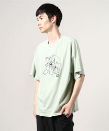 TOMandJERRY ビッグシルエットプリント半袖Tシャツ カットソー