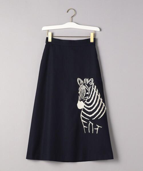 MUVEIL（ミュベール）の「＜MUVEIL（ミュベール）＞ZEBRA スカート ■■■（スカート・レディース・ブラウン/ネイビー・38/36）」の2枚目の写真