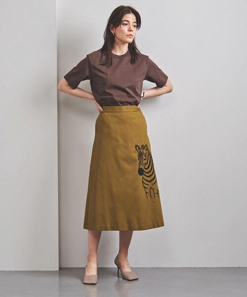 MUVEIL シガレット　プリントスカート　38 MUVEIL（ミュベール）の「【MUVEIL】シガレットプリントスカート
