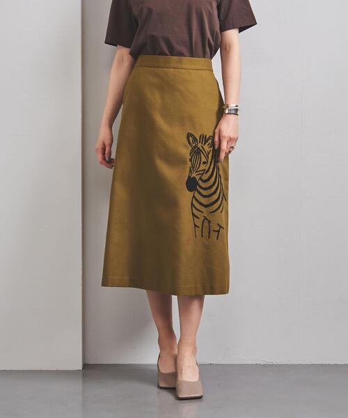 MUVEIL（ミュベール）の「＜MUVEIL（ミュベール）＞ZEBRA スカート ■■■（スカート・レディース・ブラウン/ネイビー・38/36）」の3枚目の写真