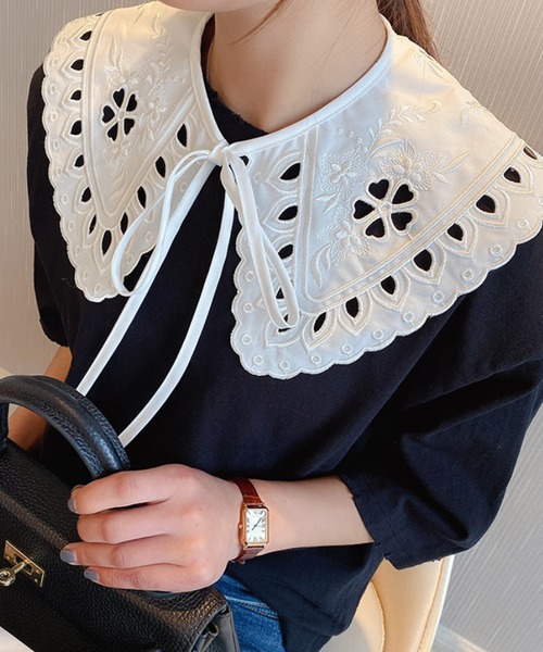 aimoha（アイモハ）の「レースつけ襟（付け襟・レディース・ホワイト/ホワイト系その他・FREE）」の2枚目の写真