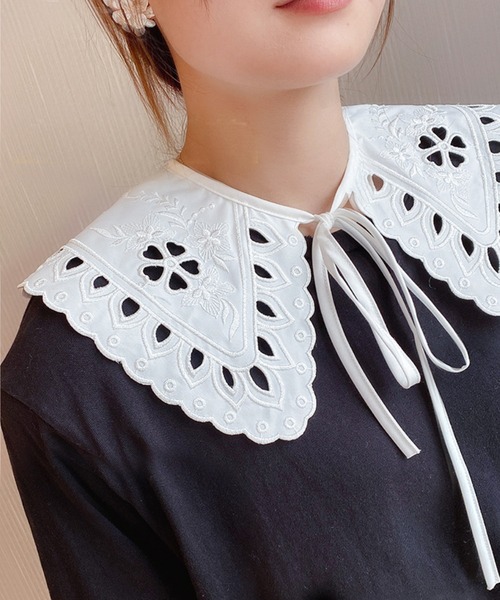 aimoha（アイモハ）の「レースつけ襟（付け襟・レディース・ホワイト/ホワイト系その他・FREE）」の6枚目の写真