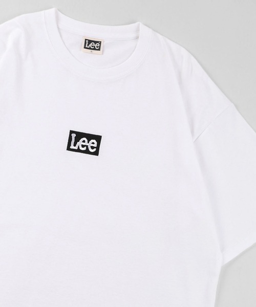 Lee(リー)の「【LEE/リー】ボックスロゴ プリントTシャツ/ビッグシルエット(Tシャツ/カットソー・メンズ・ホワイト/アッシュグレー/サックスブルー/スモークピンク/ブラック・M/L/XL)」の2枚目の写真