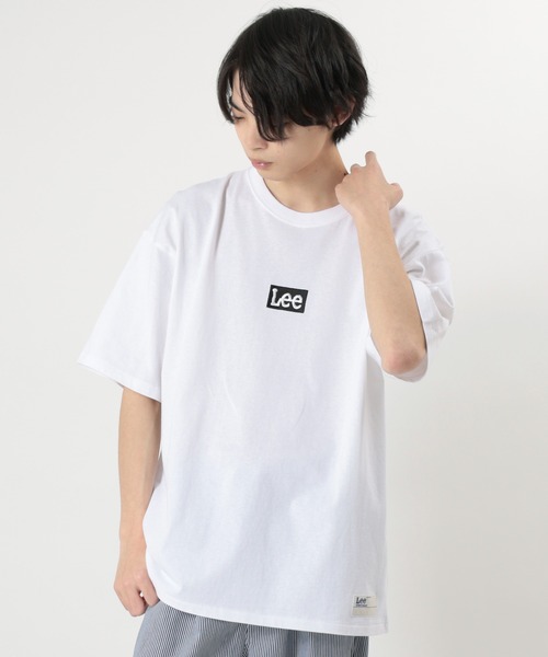 Lee(リー)の「【LEE/リー】ボックスロゴ プリントTシャツ/ビッグシルエット(Tシャツ/カットソー・メンズ・ホワイト/アッシュグレー/サックスブルー/スモークピンク/ブラック・M/L/XL)」の12枚目の写真