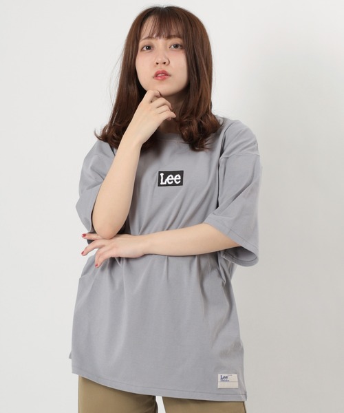 Lee(リー)の「【LEE/リー】ボックスロゴ プリントTシャツ/ビッグシルエット(Tシャツ/カットソー・メンズ・ホワイト/アッシュグレー/サックスブルー/スモークピンク/ブラック・M/L/XL)」の20枚目の写真