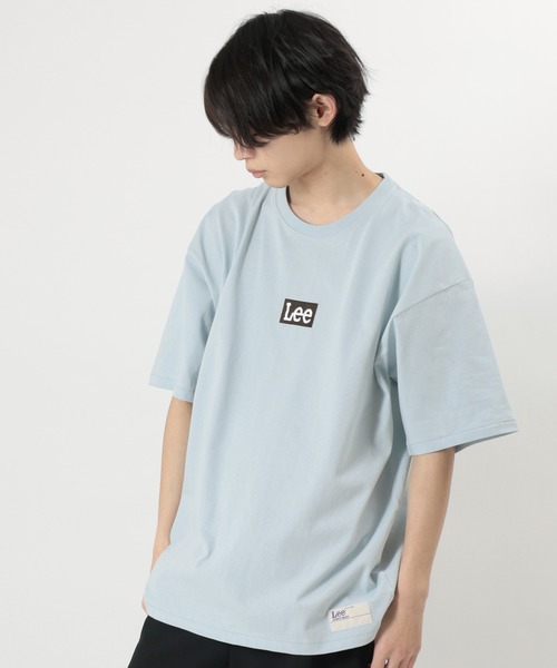 Lee(リー)の「【LEE/リー】ボックスロゴ プリントTシャツ/ビッグシルエット(Tシャツ/カットソー・メンズ・ホワイト/アッシュグレー/サックスブルー/スモークピンク/ブラック・M/L/XL)」の14枚目の写真
